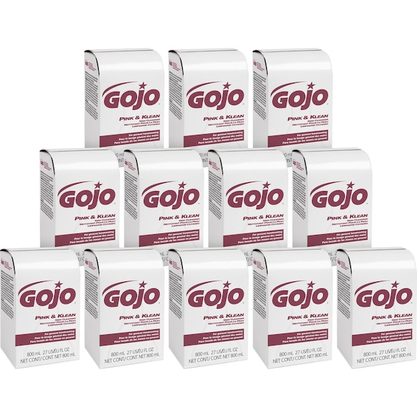 Gojo Skin Cleanser, 800ml, Floral Fragrance Pink, PK 12 GOJ912812CT Zoro